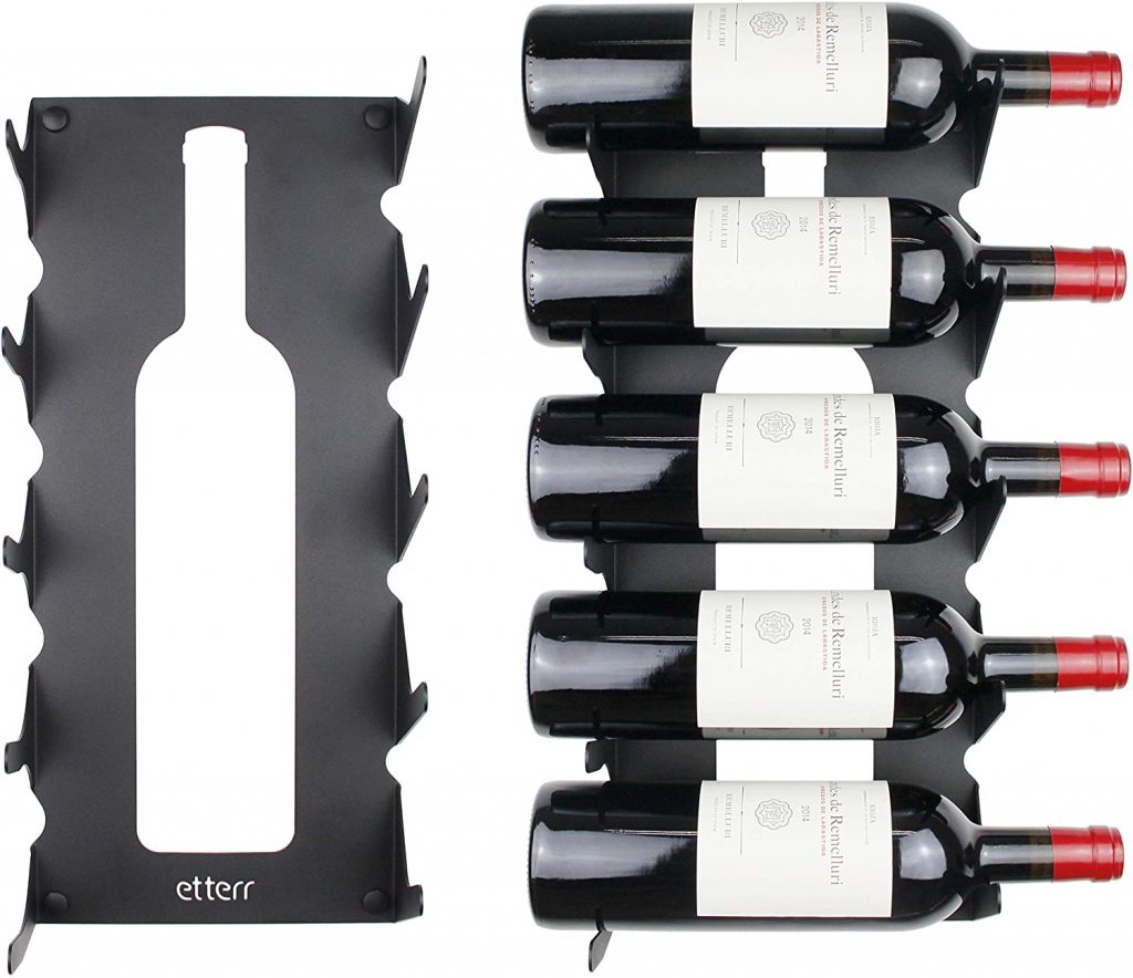 Botellero de vino de madera natural para botellas de vino de mesa para botellas de vino estantería para botellas de vino Gimars con 6 botellas 